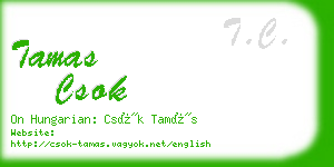 tamas csok business card